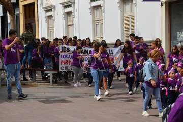 Marcha de escolares por la igualdad en Telde (Foto TA)